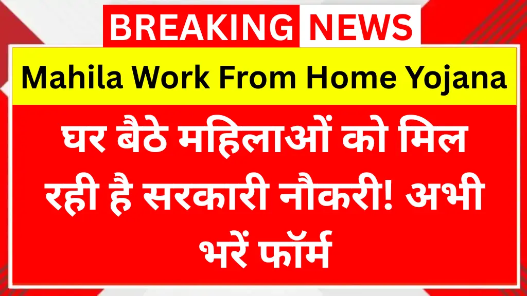 घर बैठे महिलाओं को मिल रही है सरकारी नौकरी! अभी भरें फॉर्म Mahila Work From Home